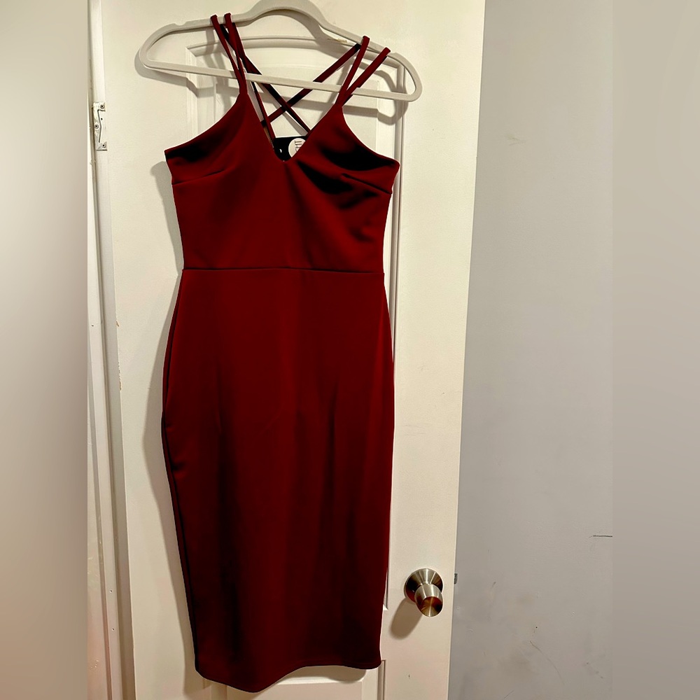 Sexy red wine dress